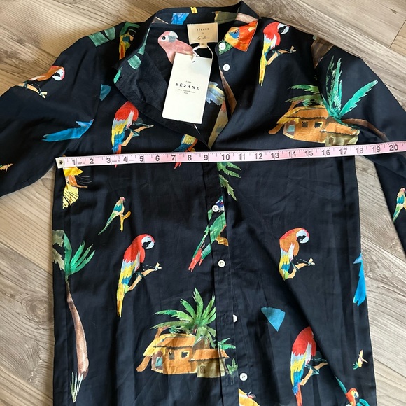 Sézane Pierro Blouse in Black Jungle x G.Kero NWT - Picture 6 of 8